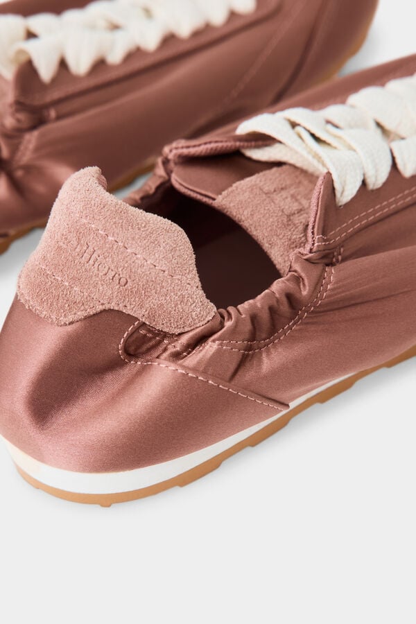 Pedro del Hierro Satin ballet sneakers Pink