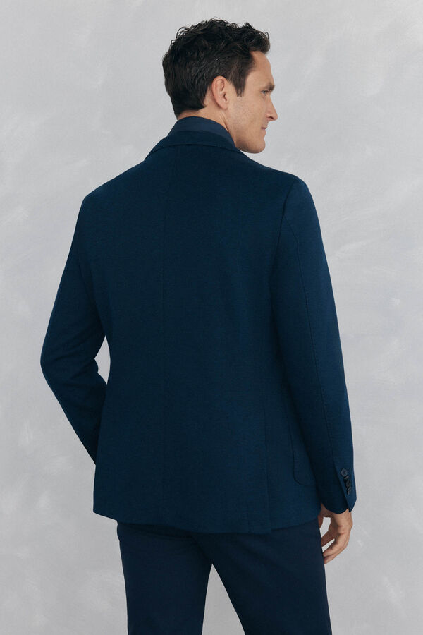 Pedro del Hierro Basic jersey-knit blazer with removable lining Blue