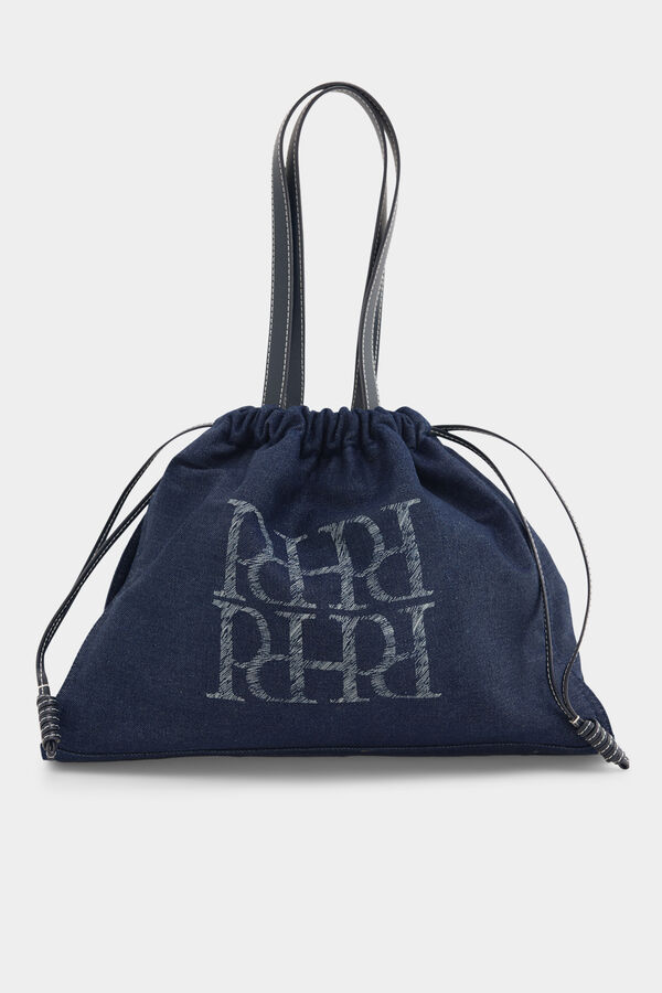 Pedro del Hierro Denim shopper bag Blue