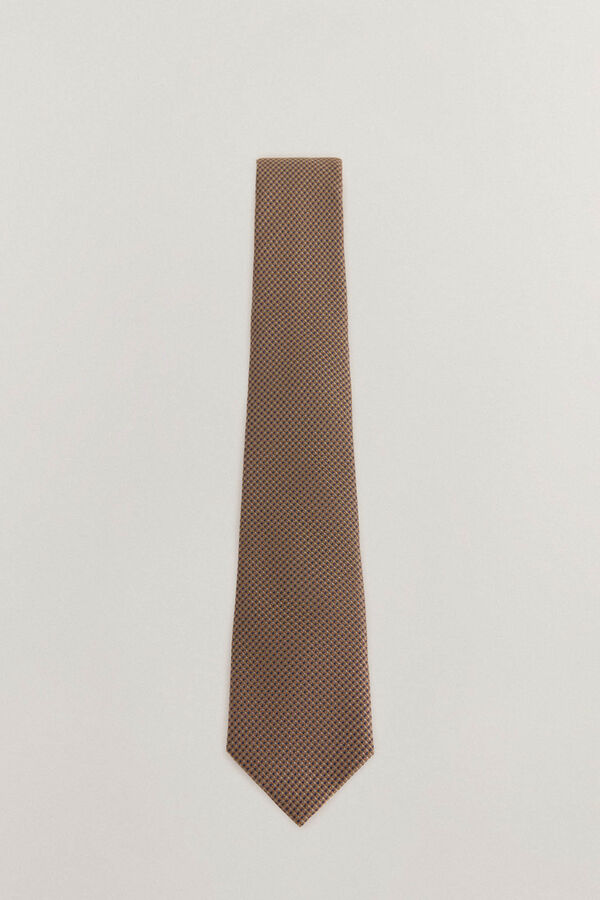 Pedro del Hierro Natural silk tie Beige