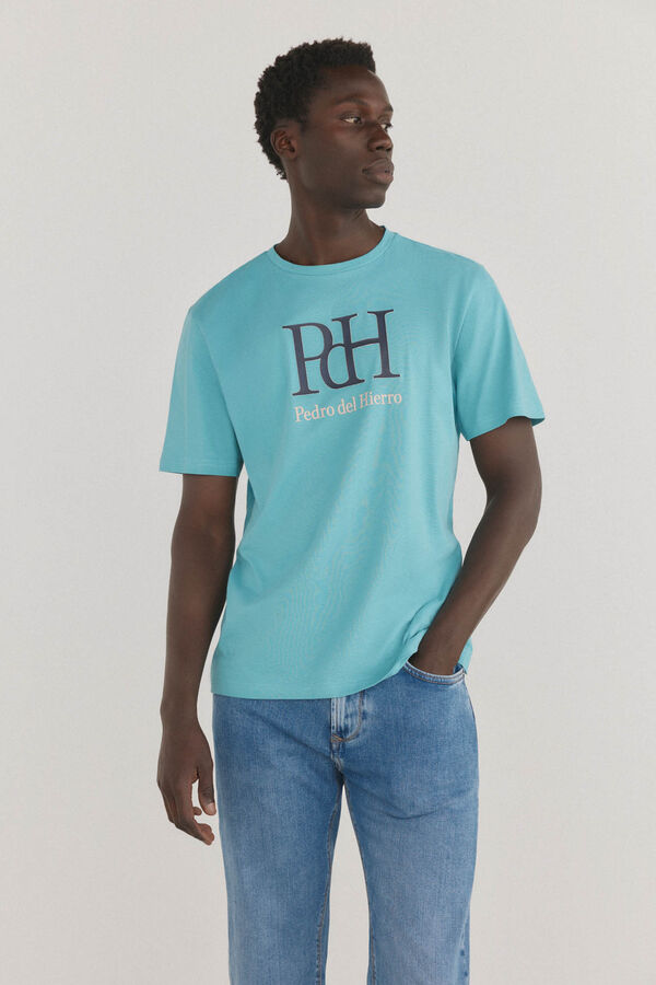 Pedro del Hierro Logo T-shirt Turquoise