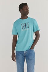 Pedro del Hierro Logo T-shirt Turquoise