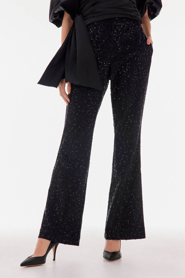 TFP by Tamara Falc&oacute; Sequinned trousers Black