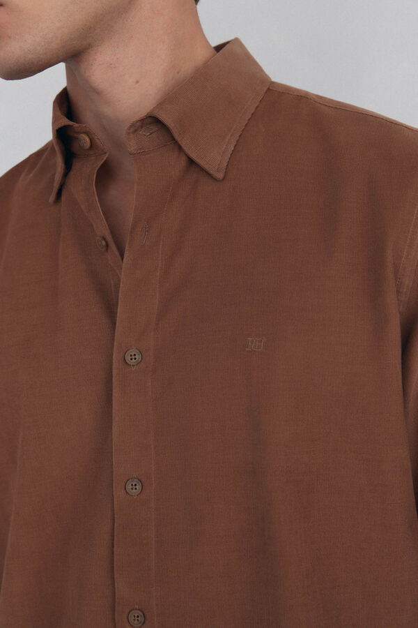 Pedro del Hierro Camisa pana soft Marrón