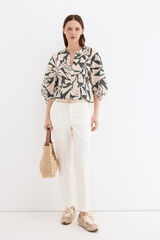 Pedro del Hierro Slim classic trousers Ecru