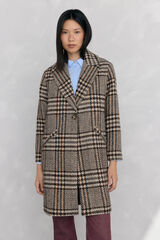 Pedro del Hierro Straight fabric coat Brown