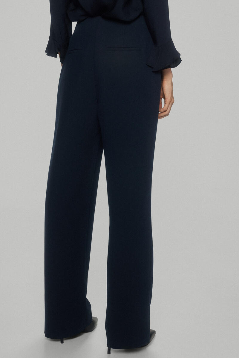 Pedro del Hierro High-rise buttoned trousers Blue