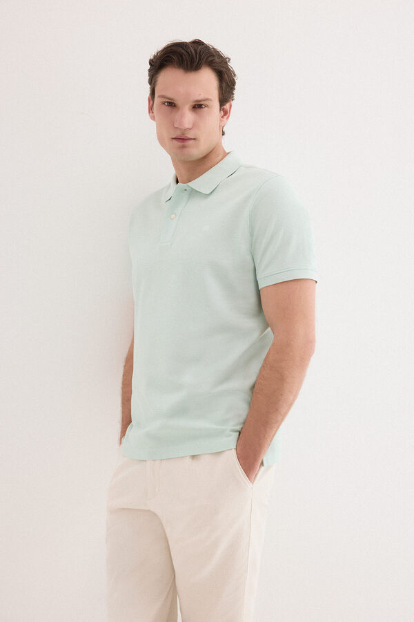 Pedro del Hierro Basic piqu&eacute; polo shirt Green