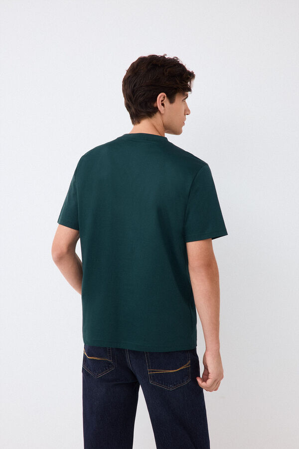 Pedro del Hierro Plain mercerized T-shirt Green