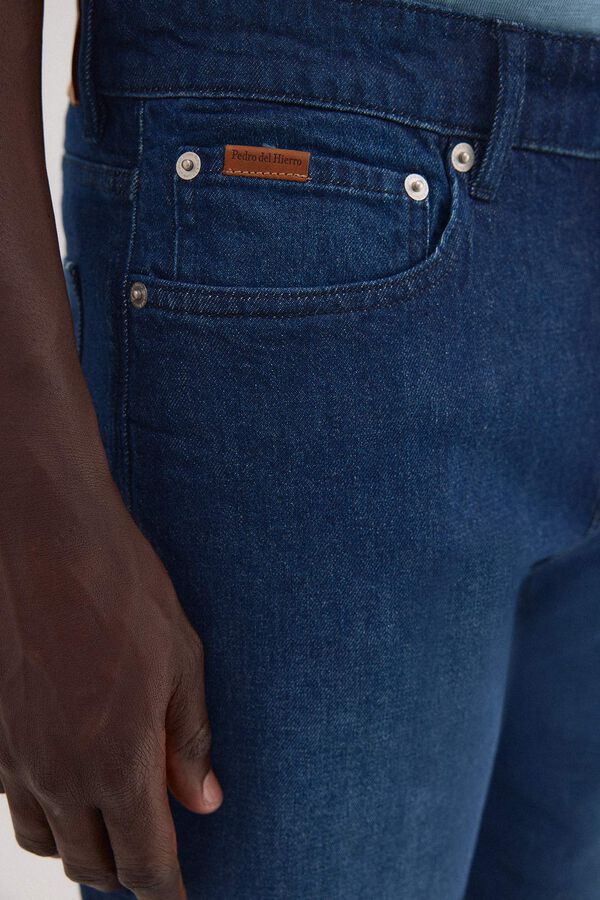 Pedro del Hierro Denim regular Bermuda shorts Blue