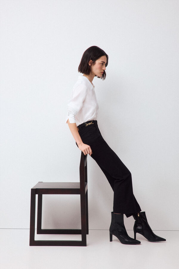 Pedro del Hierro Cropped flare jeans Black