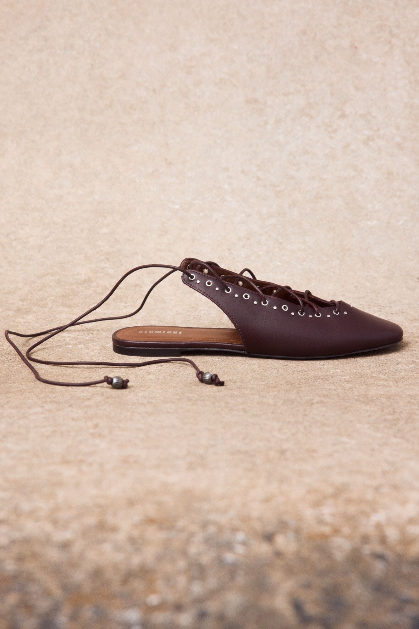 Slowlove Bailarina piel cordones