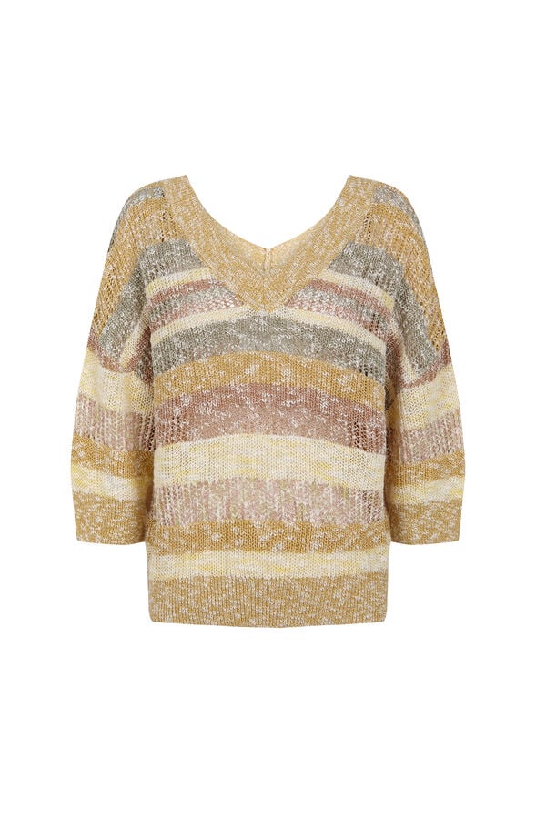 Slowlove Camisola decote em V multicolor Dourado