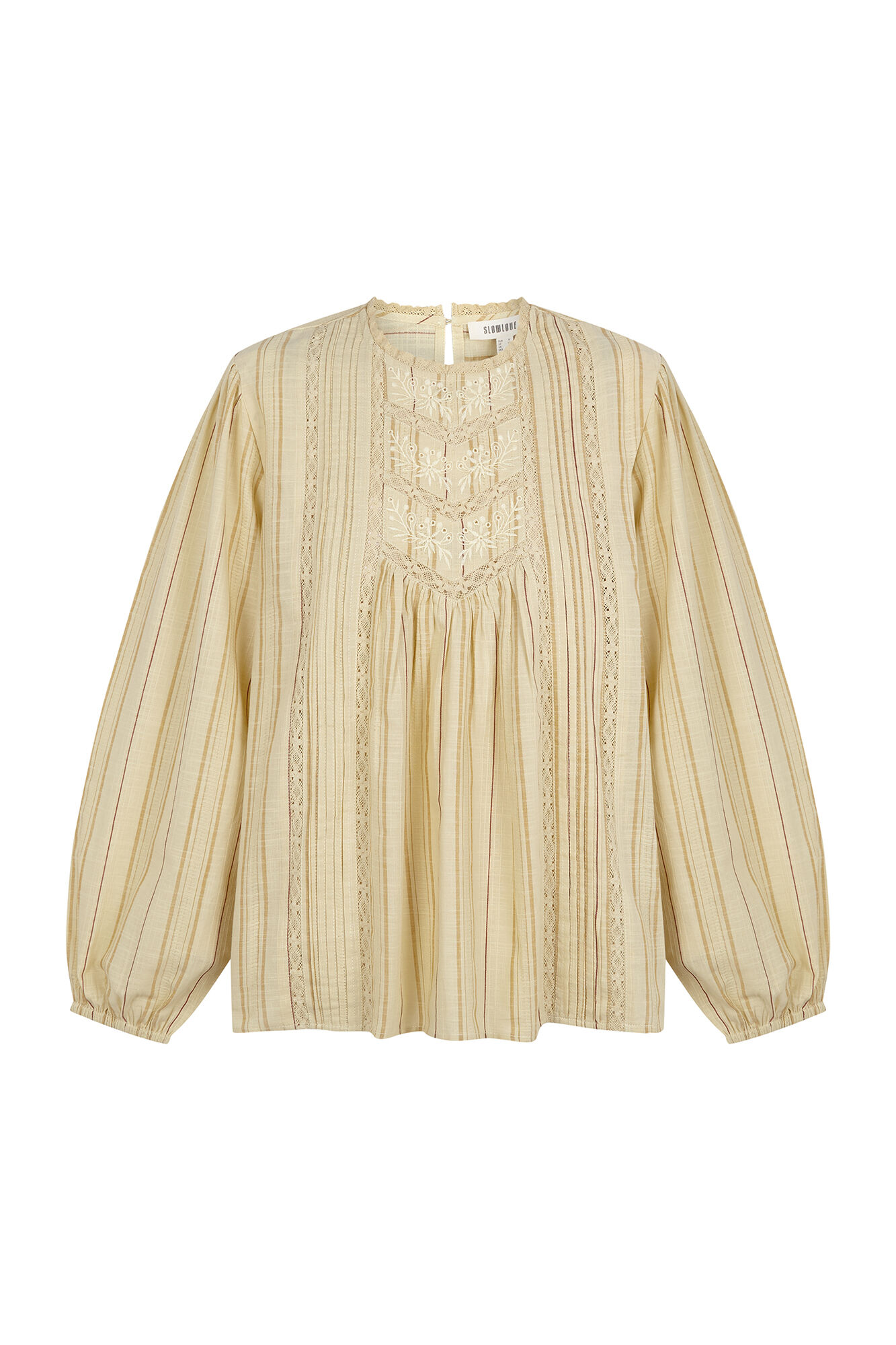 Slowlove Blusa raya r&uacute;stica