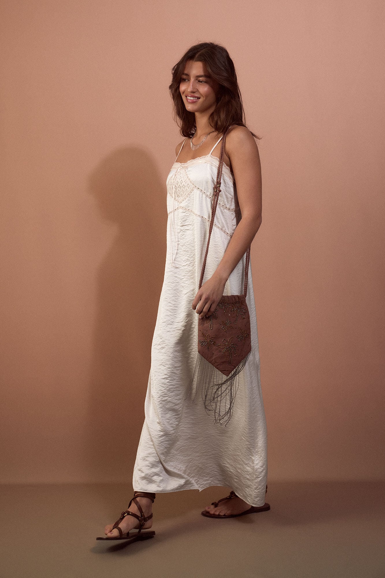 Slowlove Vestido lencero satinado