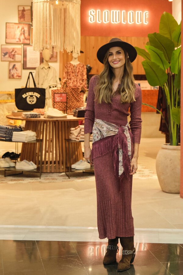 Slowlove Vestido comprido de malha Granada
