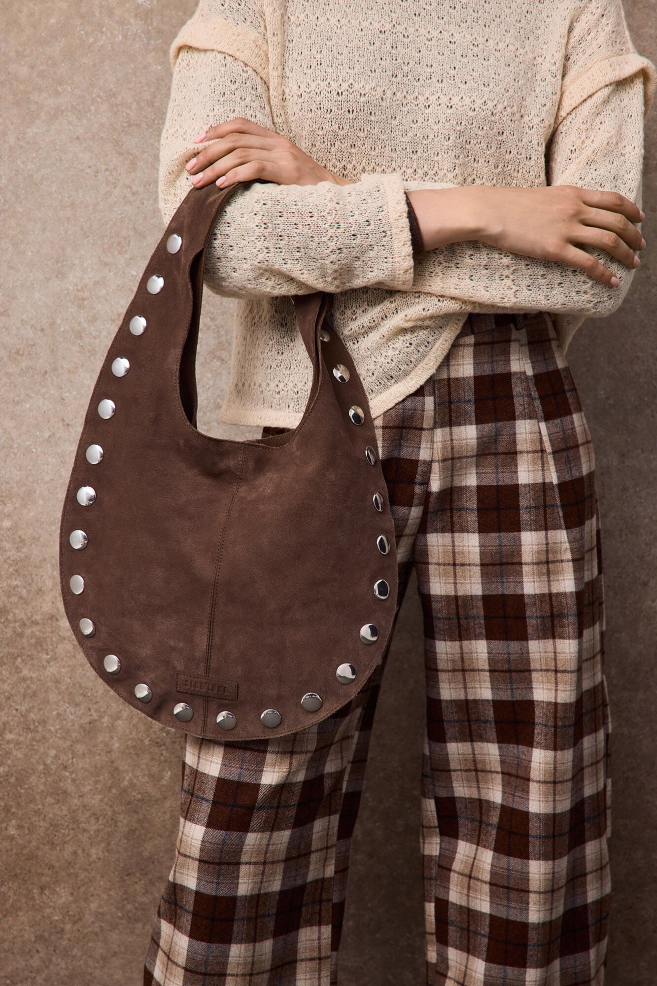 Slowlove Mala a tiracolo hobo em pele