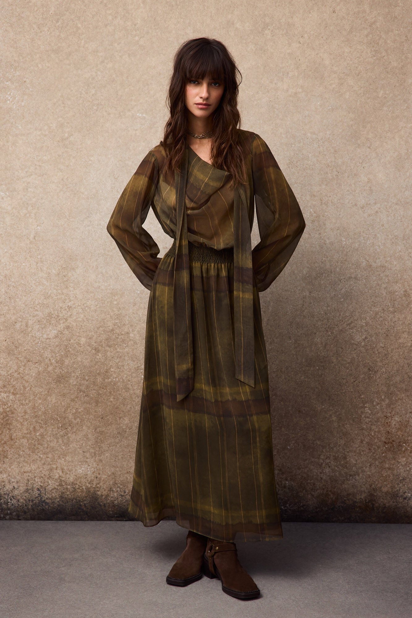 Slowlove Draped long dress