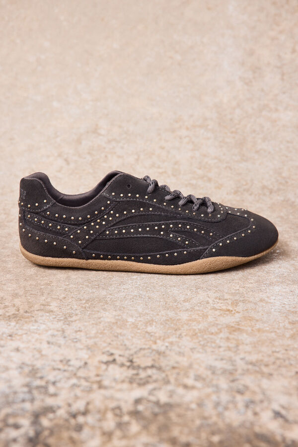 Slowlove Leather studded sneaker Grey