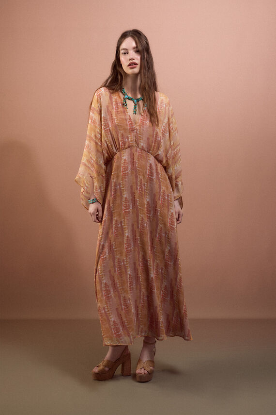 Vestido estampado fluido