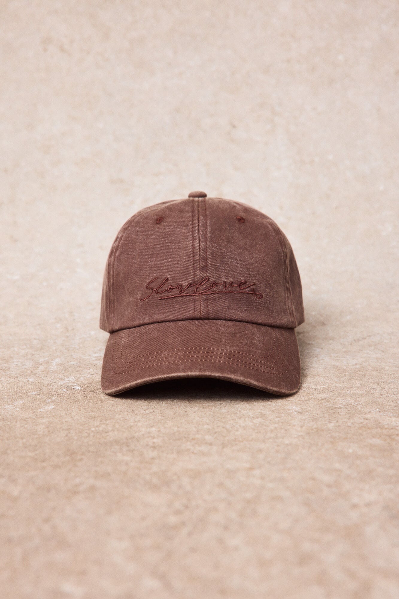 Slowlove Gorra lavada bordado