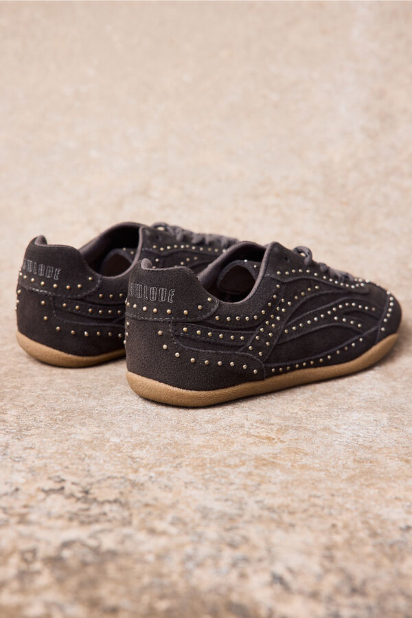 Slowlove Leather studded sneaker Grey
