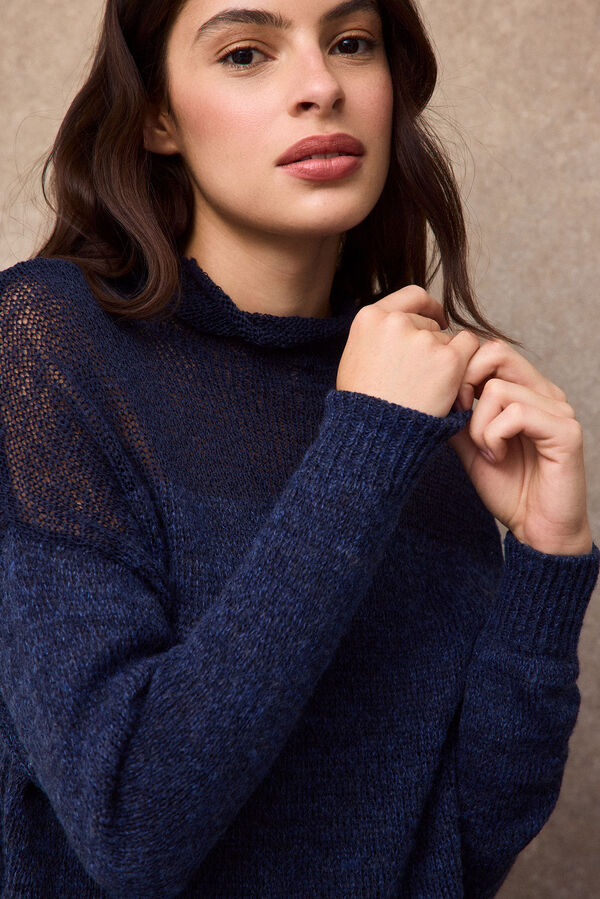 Slowlove Jersey canes&uacute; transparente Azul marino