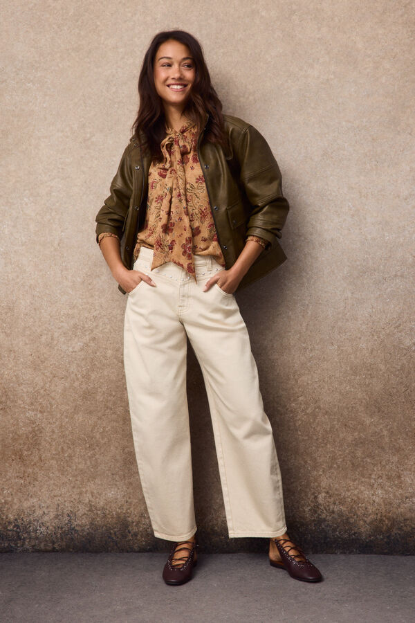 Slowlove Jeans Tachas Marfil