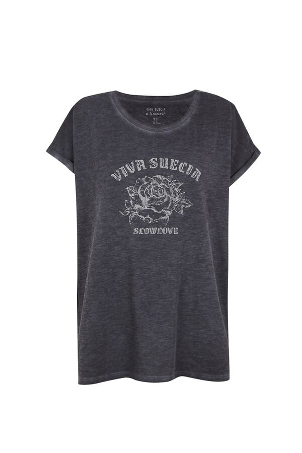 Slowlove T-shirt Viva Suecia Cinzento