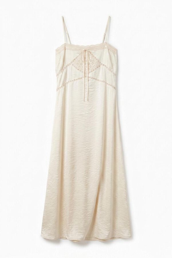 Slowlove Vestido de lingerie acetinado Multicolorido