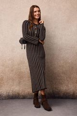Slowlove Vestido largo punto Negro