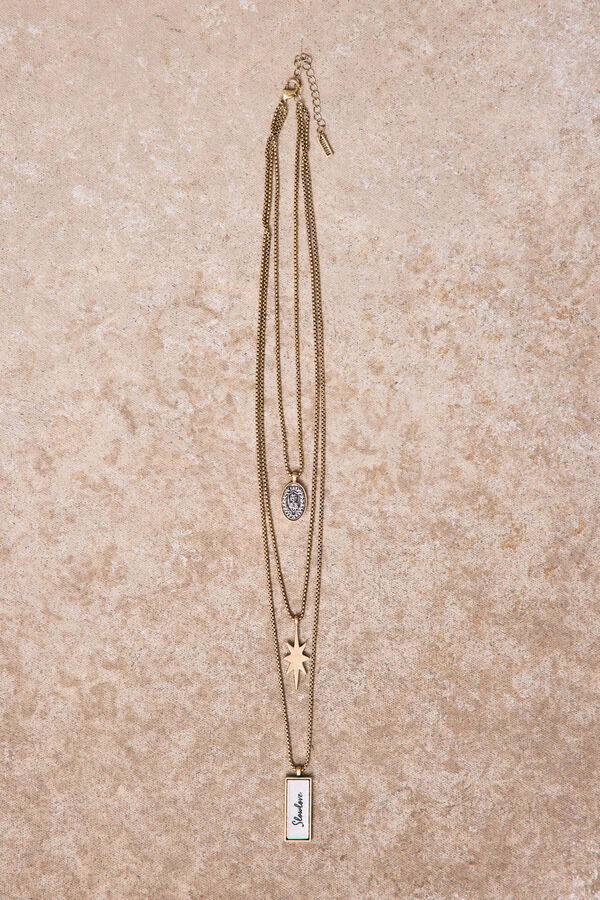 Slowlove Collar largo con charms Multicolor