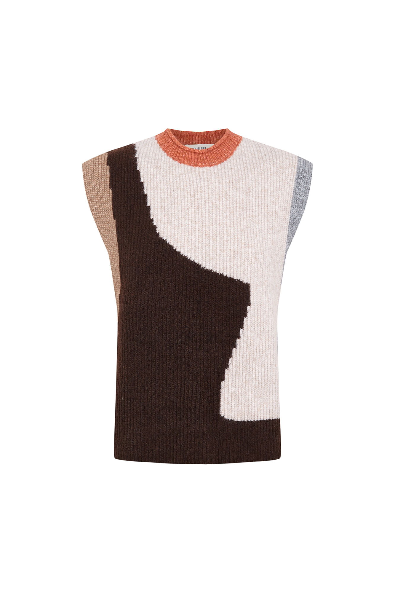 Slowlove Chaleco intarsia bloques