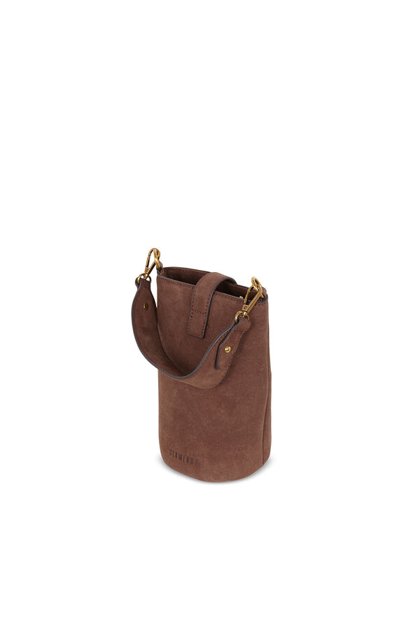 Slowlove Bolso piel saco Marr&oacute;n oscuro