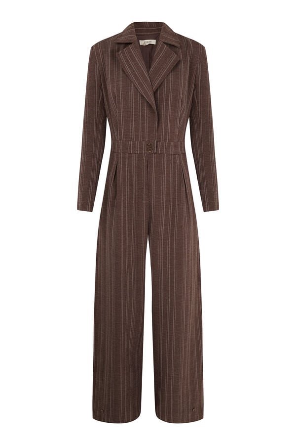Slowlove Pinstripe jumpsuit Dark brown
