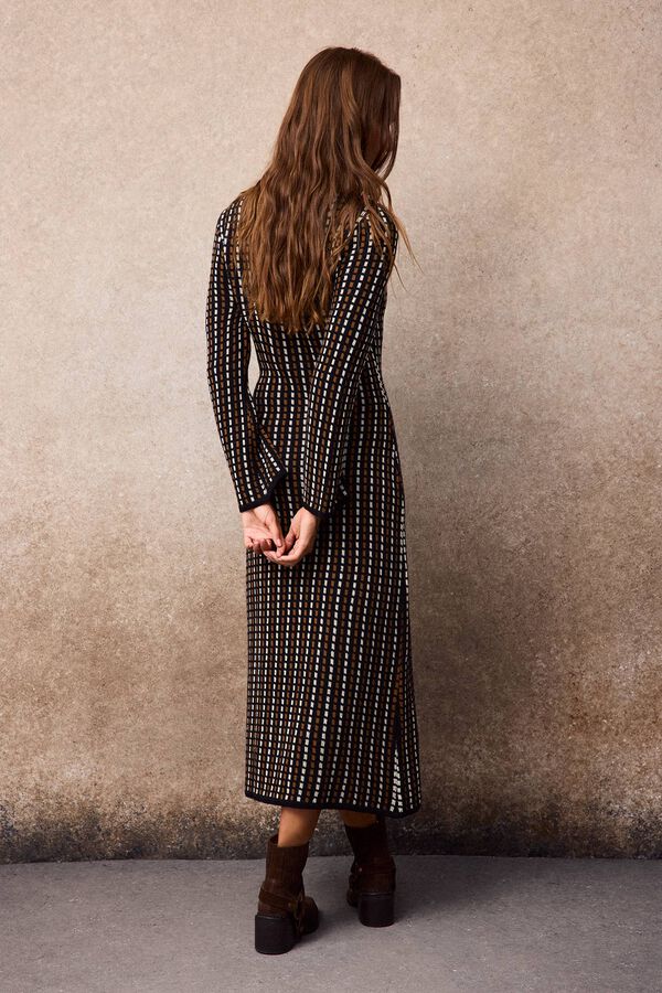 Slowlove Vestido largo punto Negro