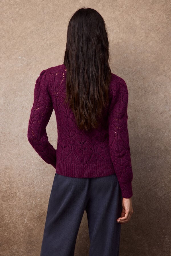 Slowlove Openwork knit jumper Lilac