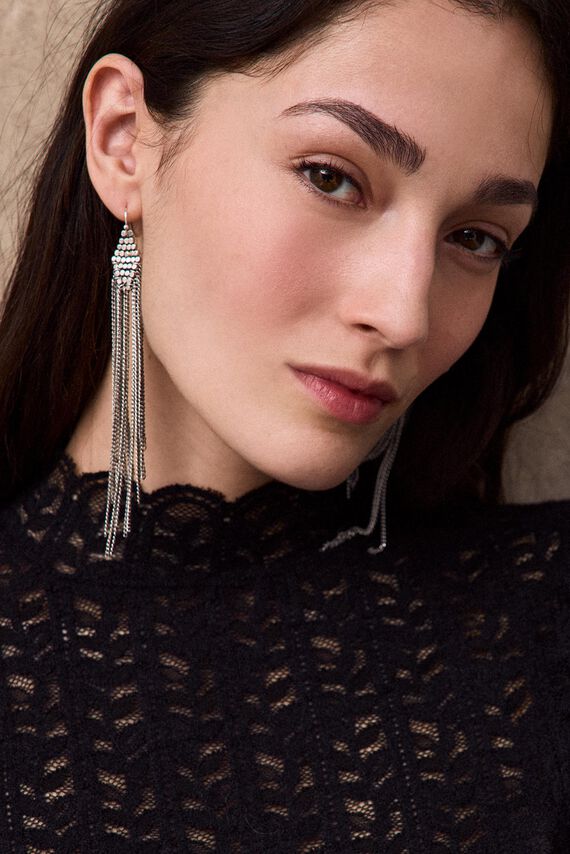 Pendientes rombo cadenas