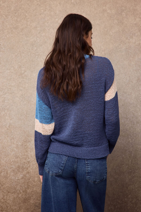 Slowlove Colour block jumper Blue