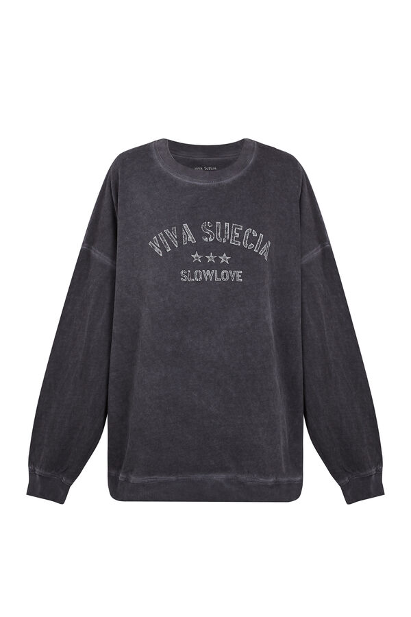 Slowlove Sweatshirt Viva Suecia Cinzento