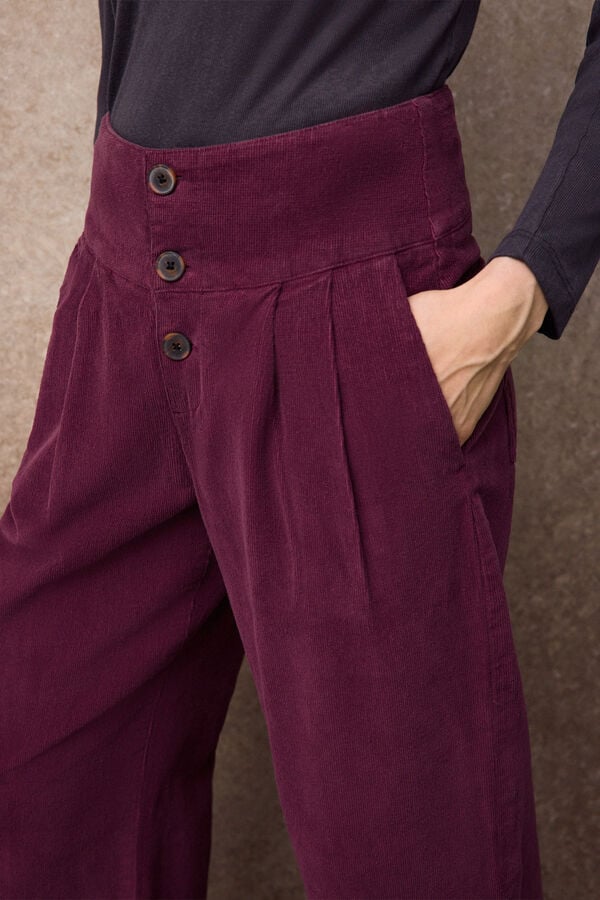 Slowlove Pantal&oacute;n Pana ancho Lila