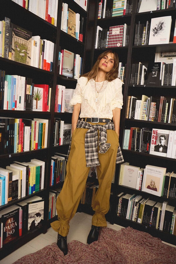 Slowlove Serge cuffed trousers Yellow