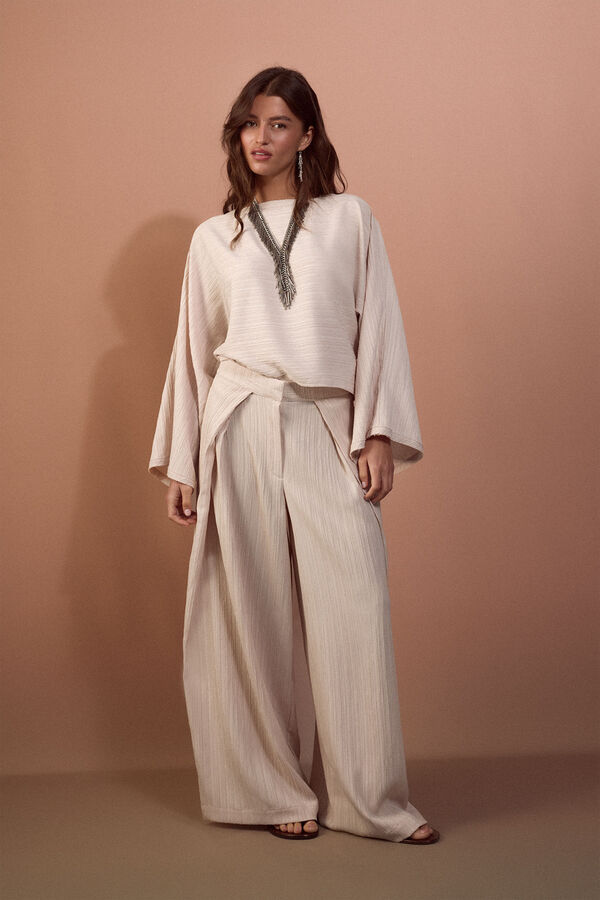 Slowlove Blusa fluida Marfil