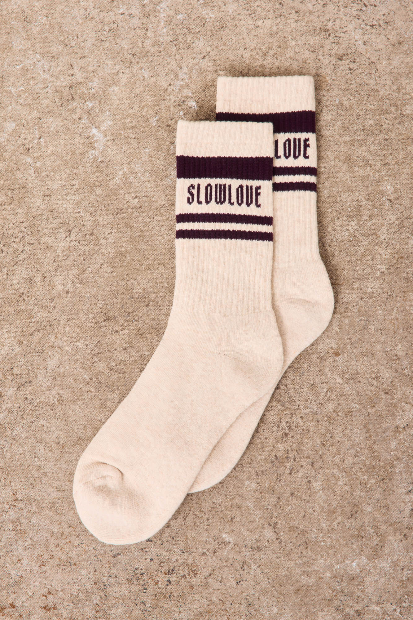 Slowlove Calcetines rayas logo