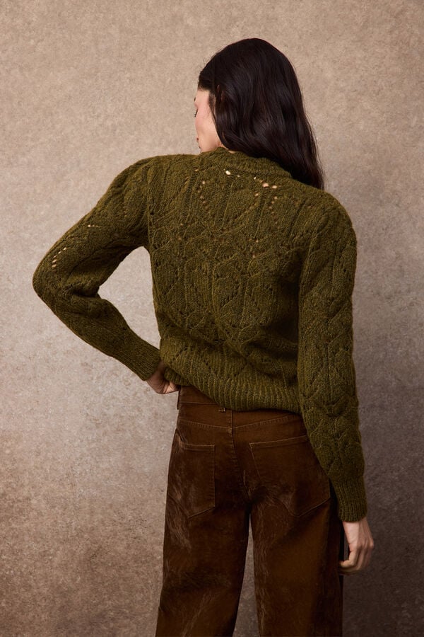 Slowlove Openwork knit jumper Kaki