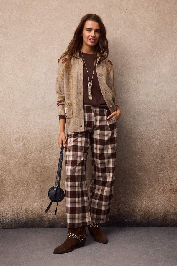 Slowlove Casaco de malha jacquard Slowlove Castanho