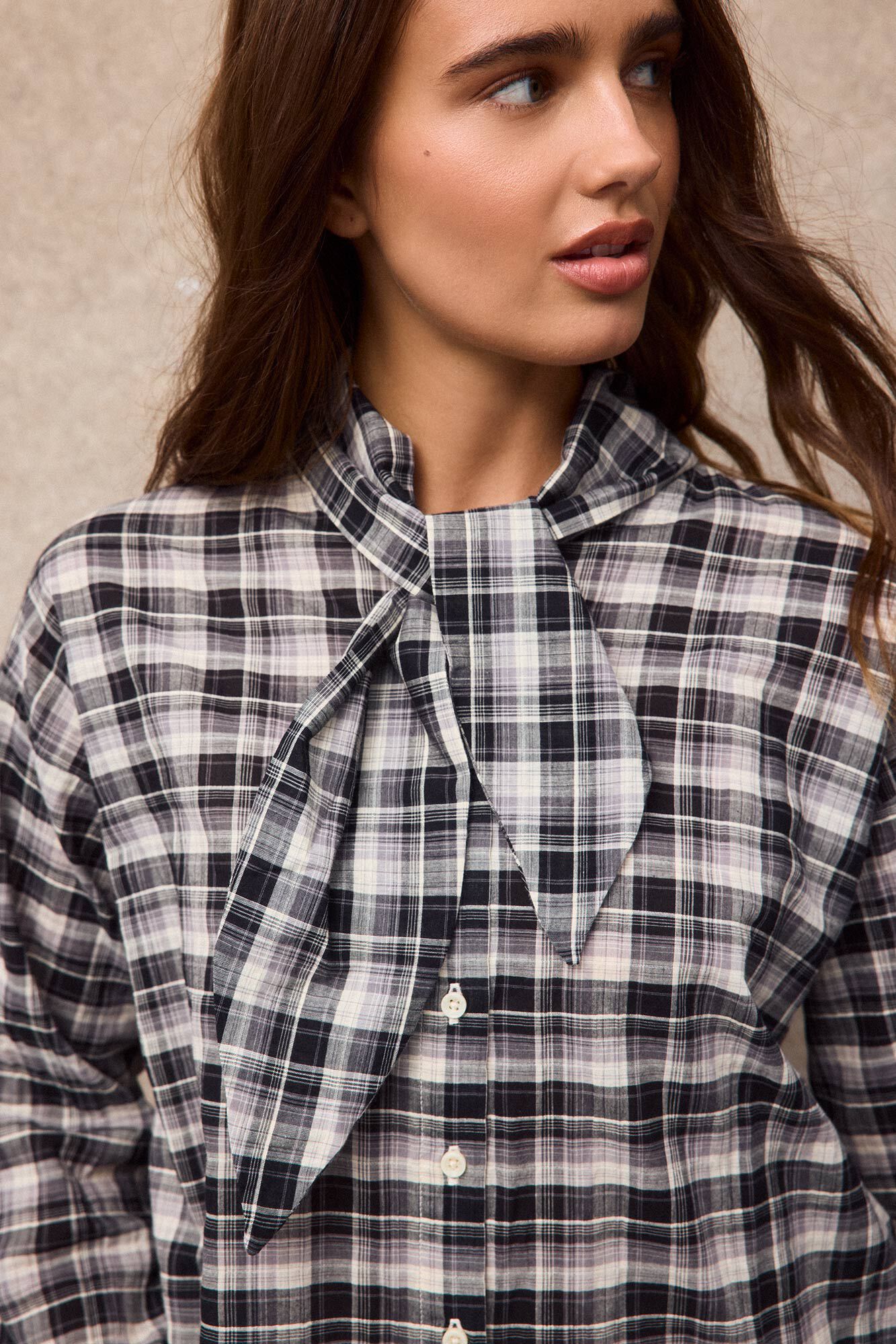 Slowlove Blusa cuadros
