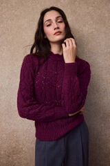Slowlove Openwork knit jumper Lilac