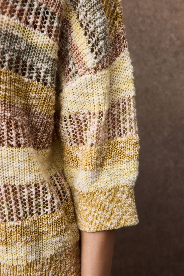 Slowlove Camisola decote em V multicolor Dourado