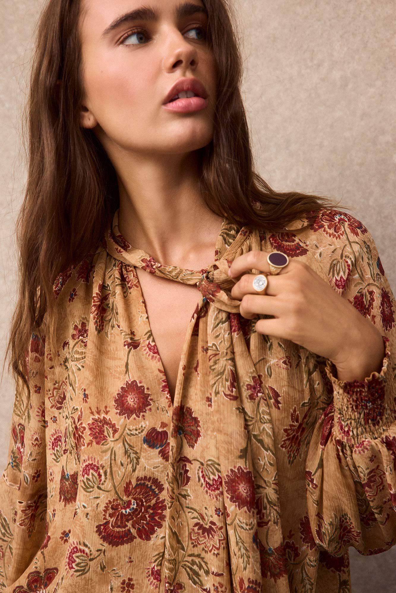 Slowlove Blusa estampada fluida
